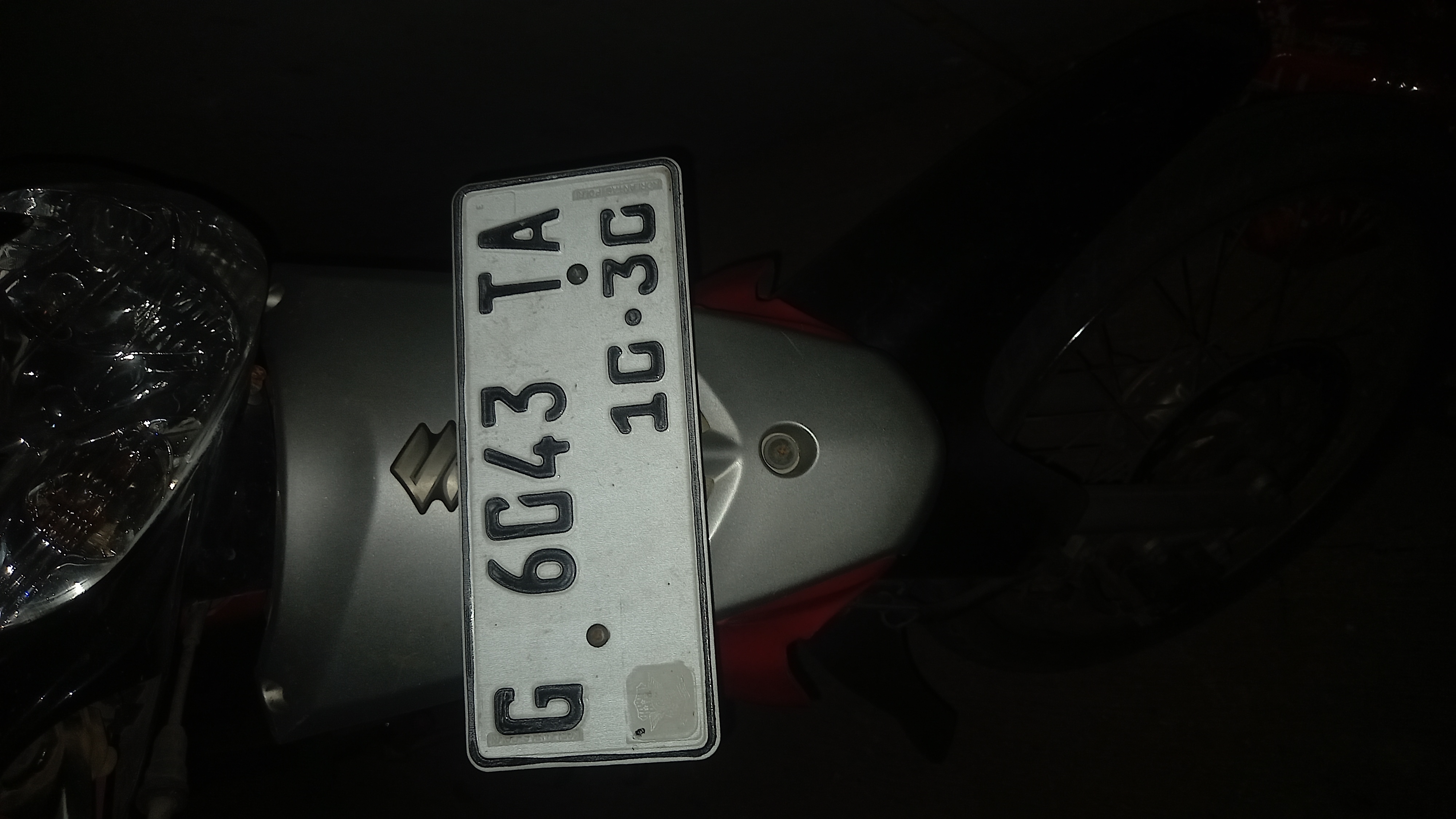 Foto laporan Plat Nomor Belakang (HB6391)