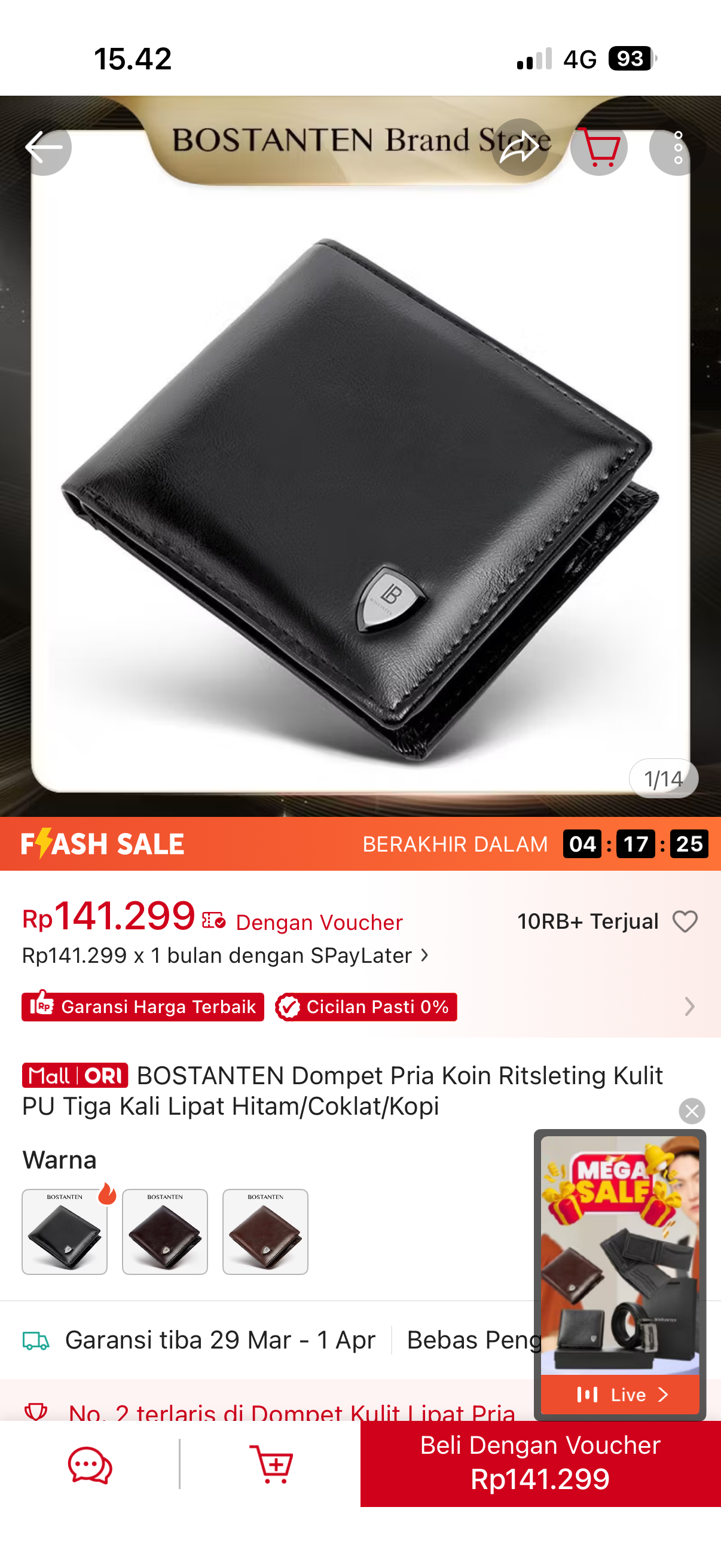 Foto laporan Dompet Bostanten Wanra hitam (HB6597)
