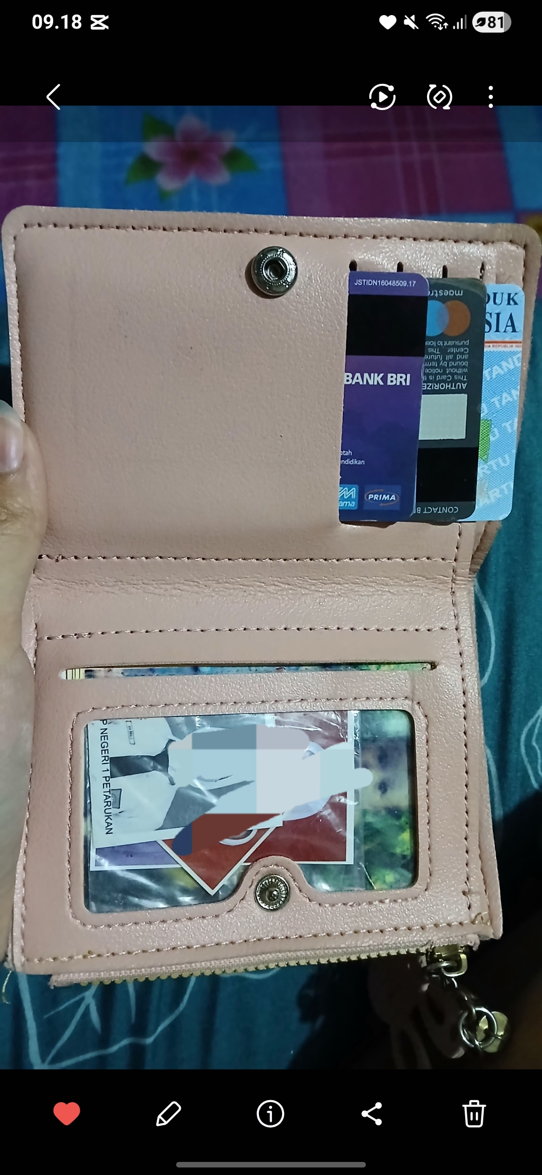 Foto laporan Dompet warna pink (HB6623)