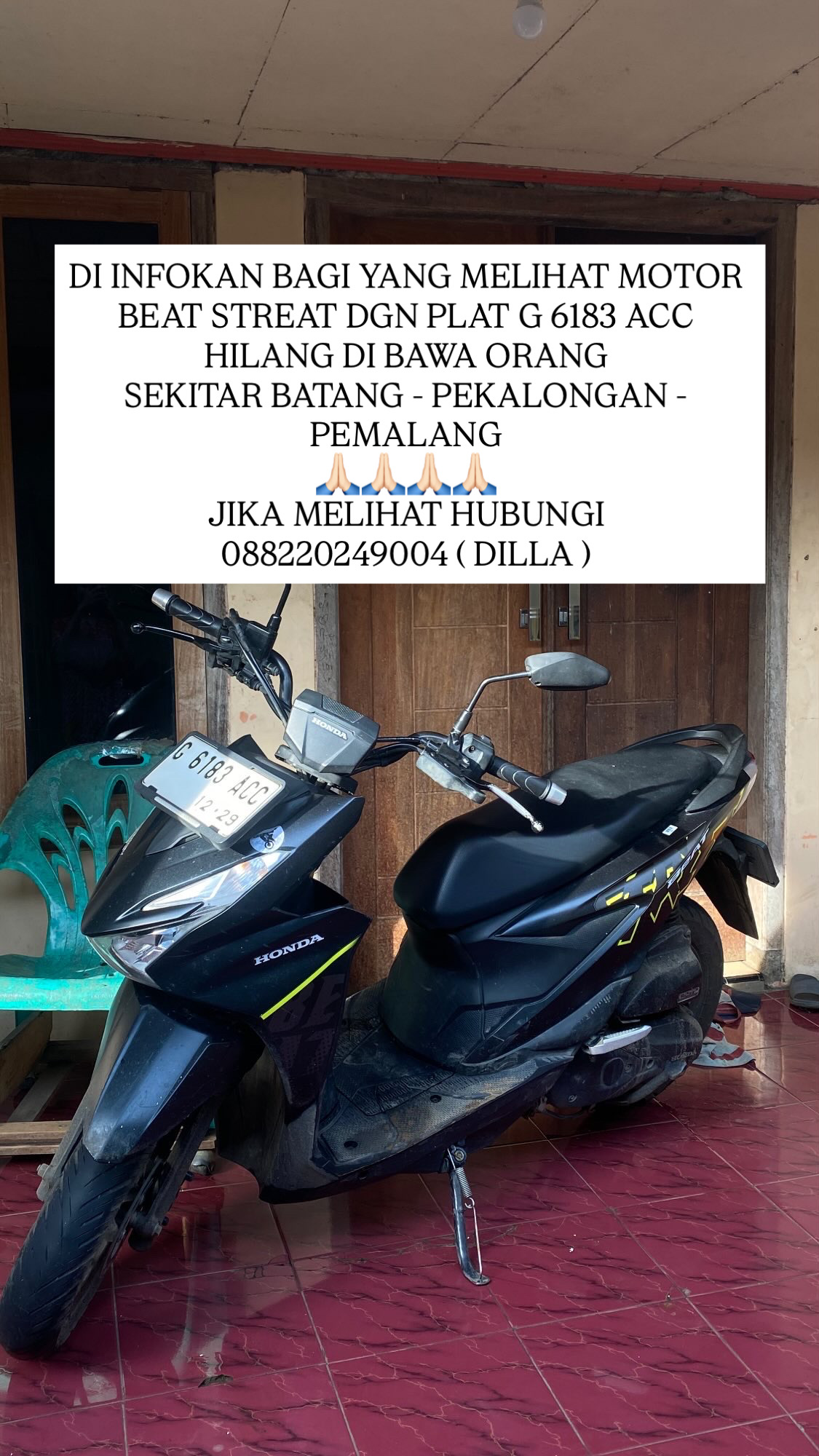 Foto laporan Motor (HB6817)