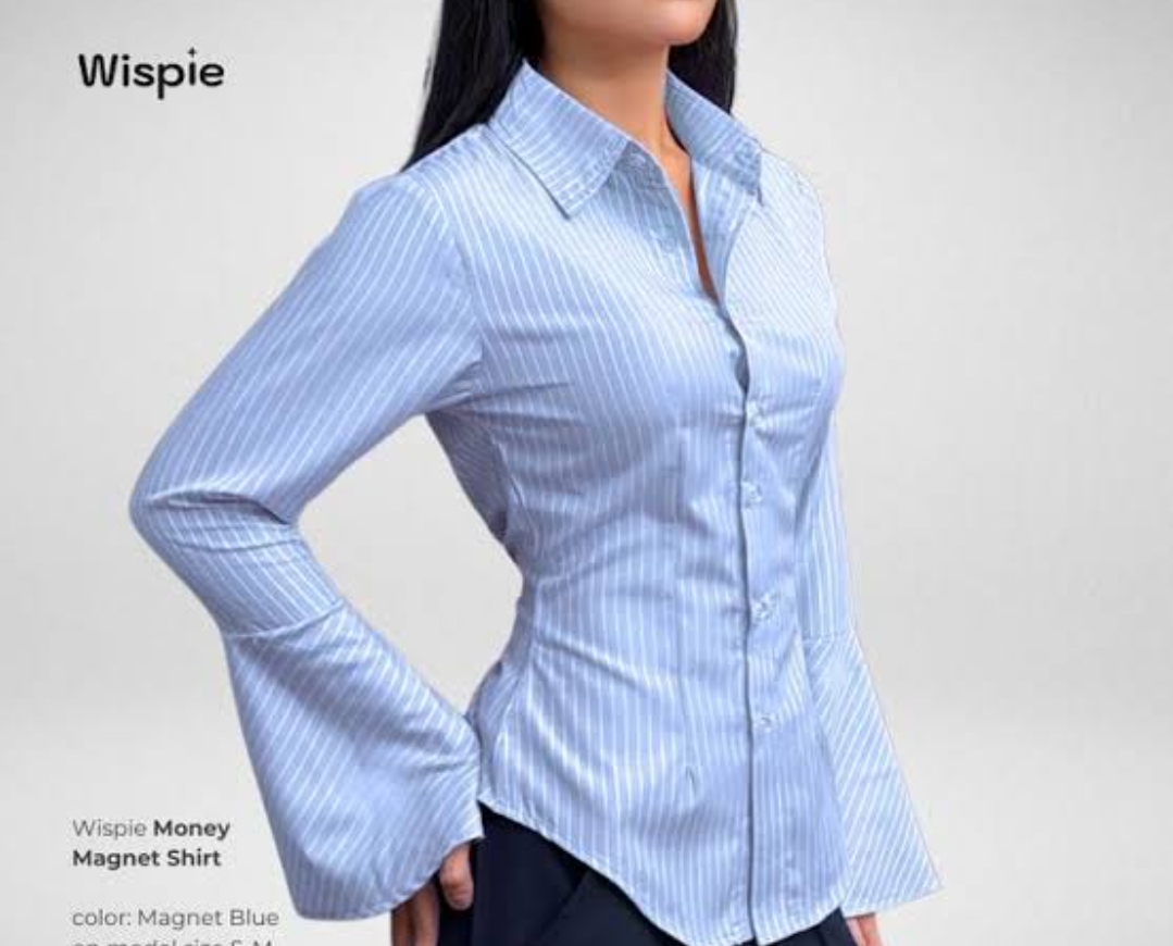 Foto laporan Kemeja wispie biru muda-putih (HB6994)