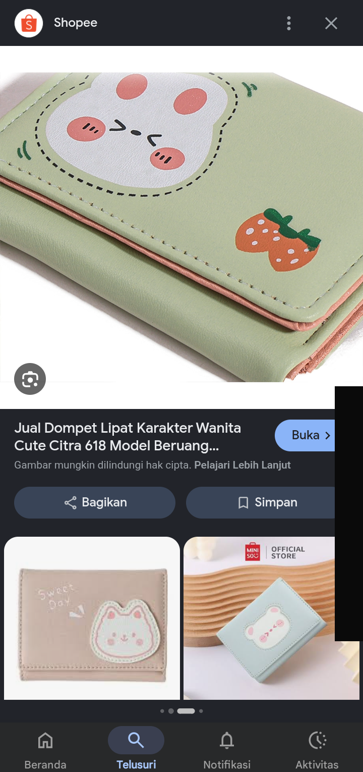 Foto laporan DOMPET WARNA HIJAU PINK (HB7092)