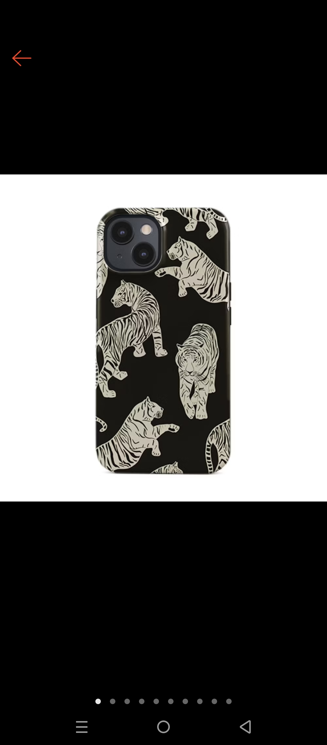Foto laporan Iphone 11 case hitam gambar harimau (HB7124)