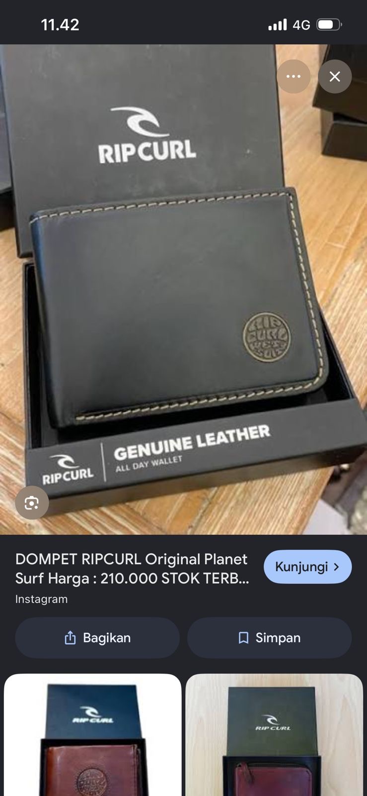 Foto laporan Dompet berwarna hitam bermerk Rip Curl (HB7177)