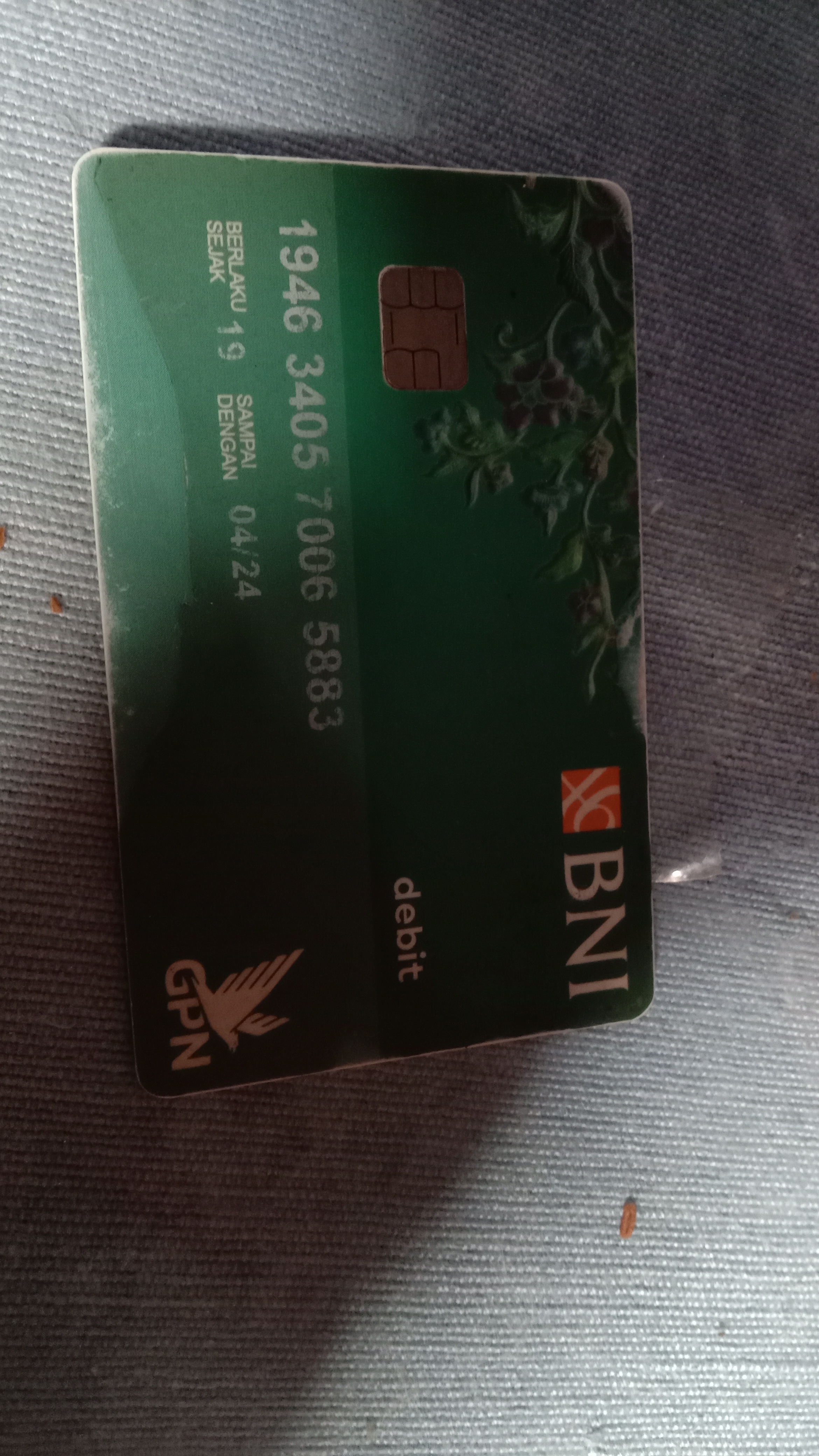 Foto laporan Kartu ATM BNI (TB0045)