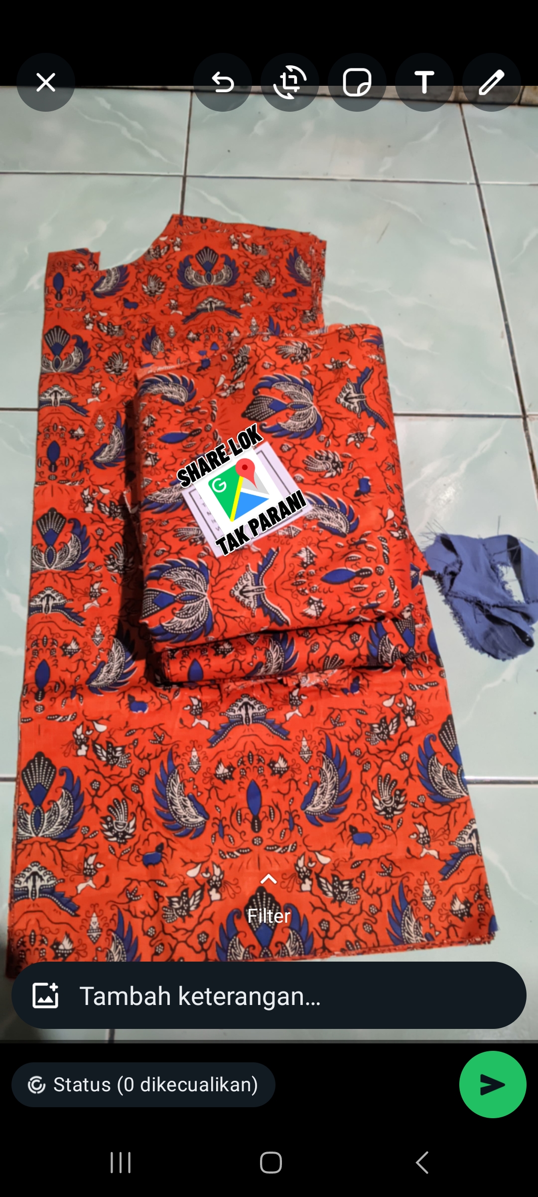 Foto laporan Potongan kain batik (TB0089)