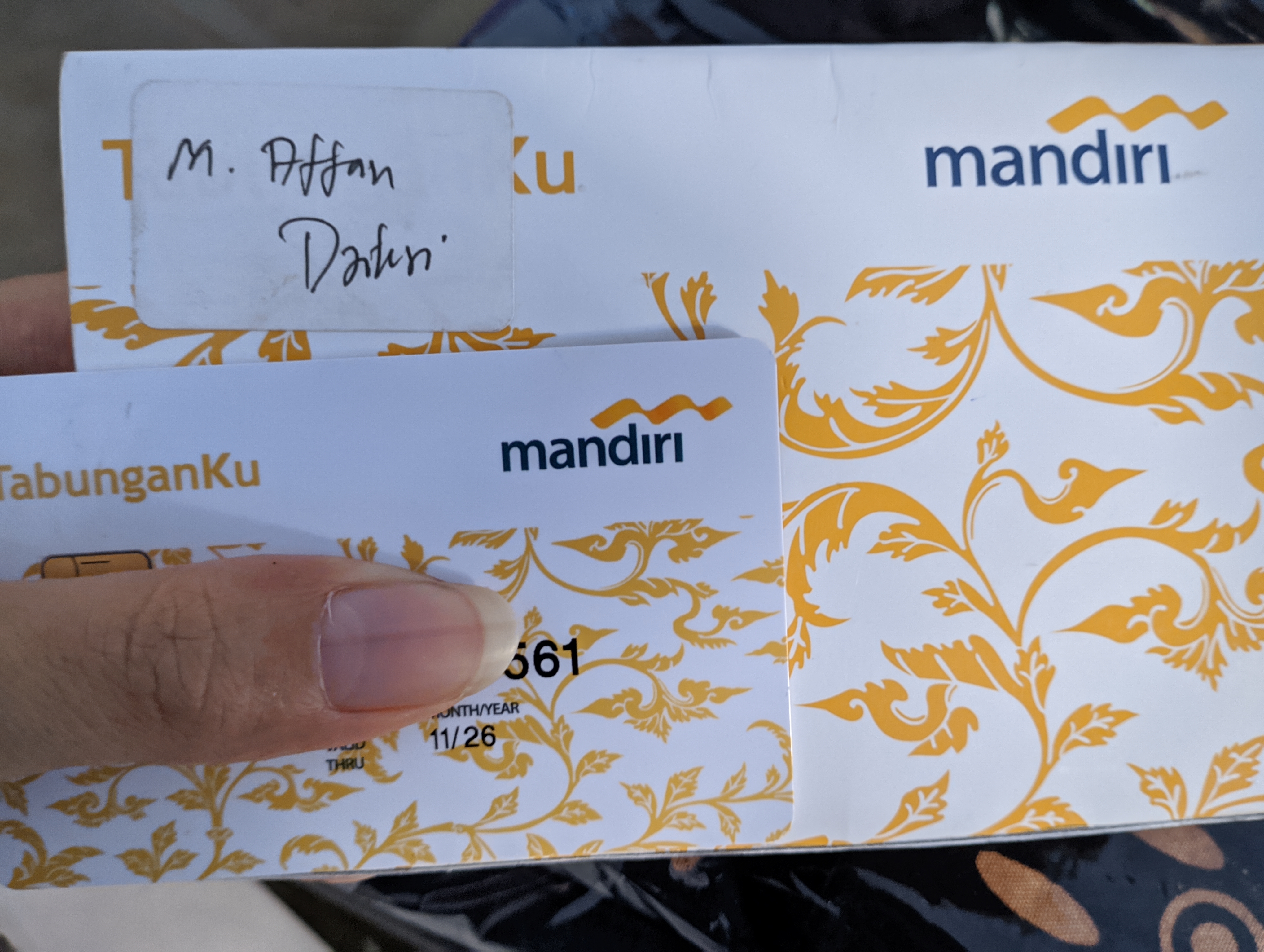 Foto laporan Kartu ATM dn Buku tabungan (TB0108)