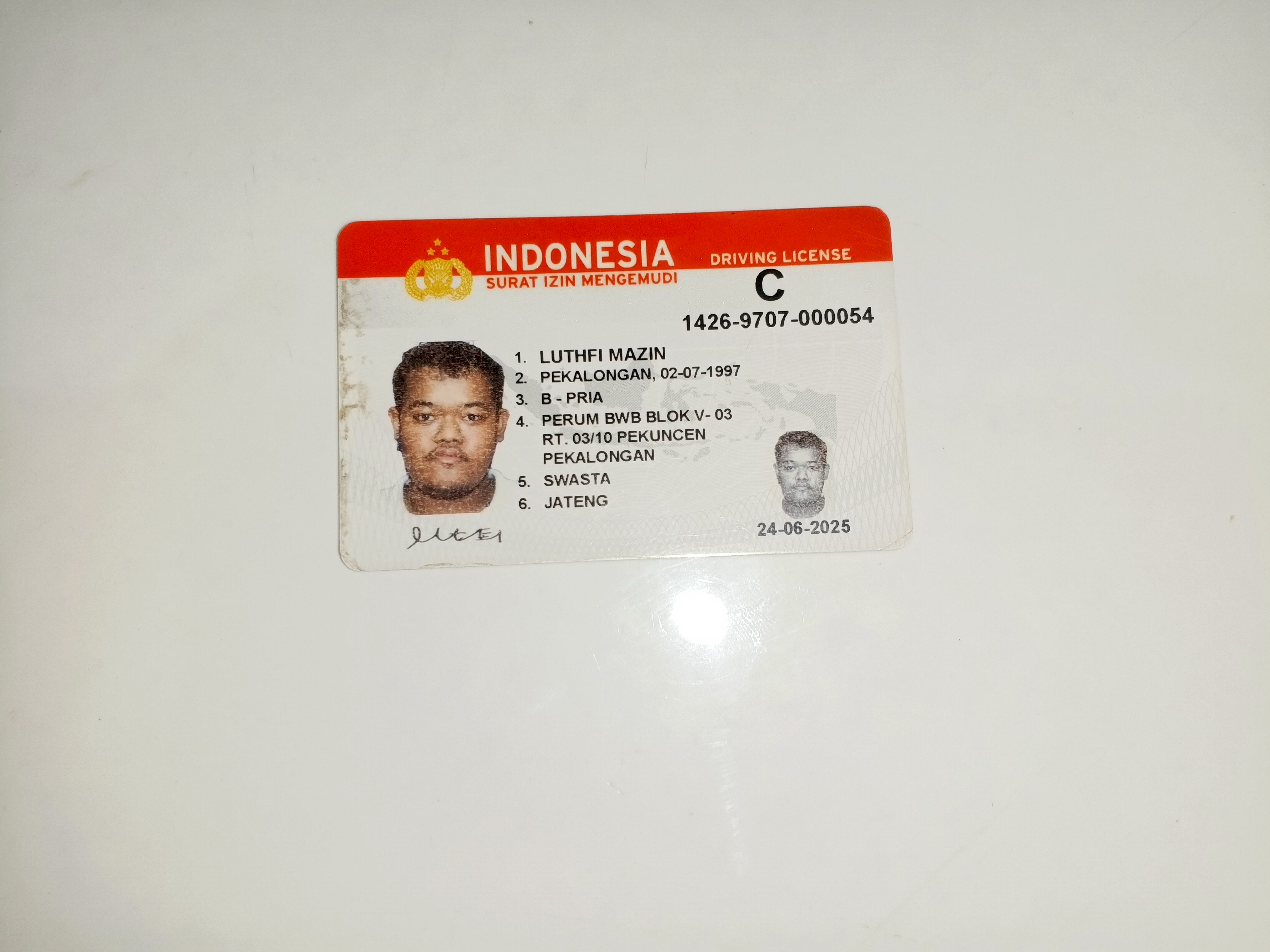 Foto laporan Sim C (TB0176)