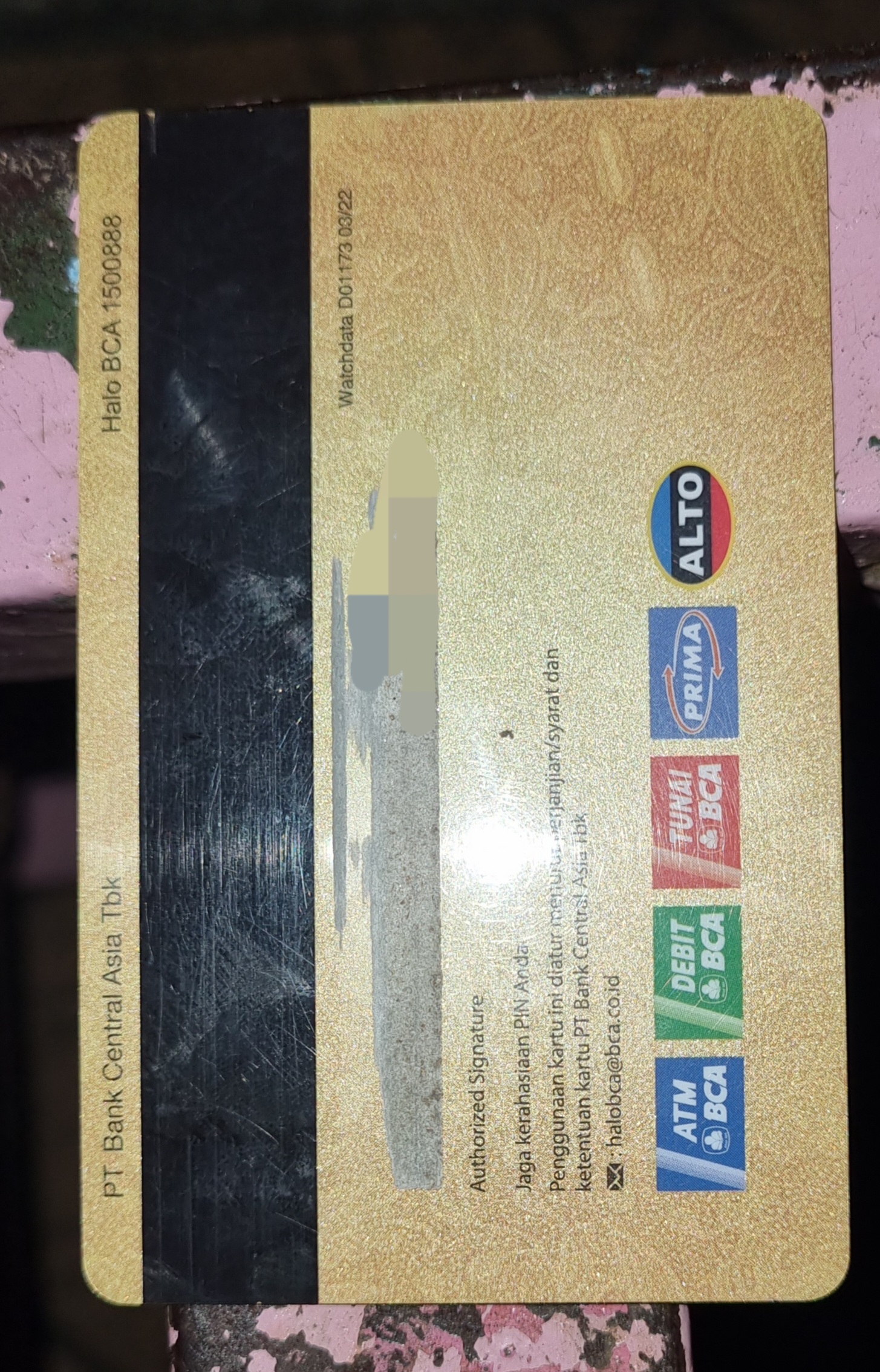 Foto laporan Kartu debit BCA (TB0202)
