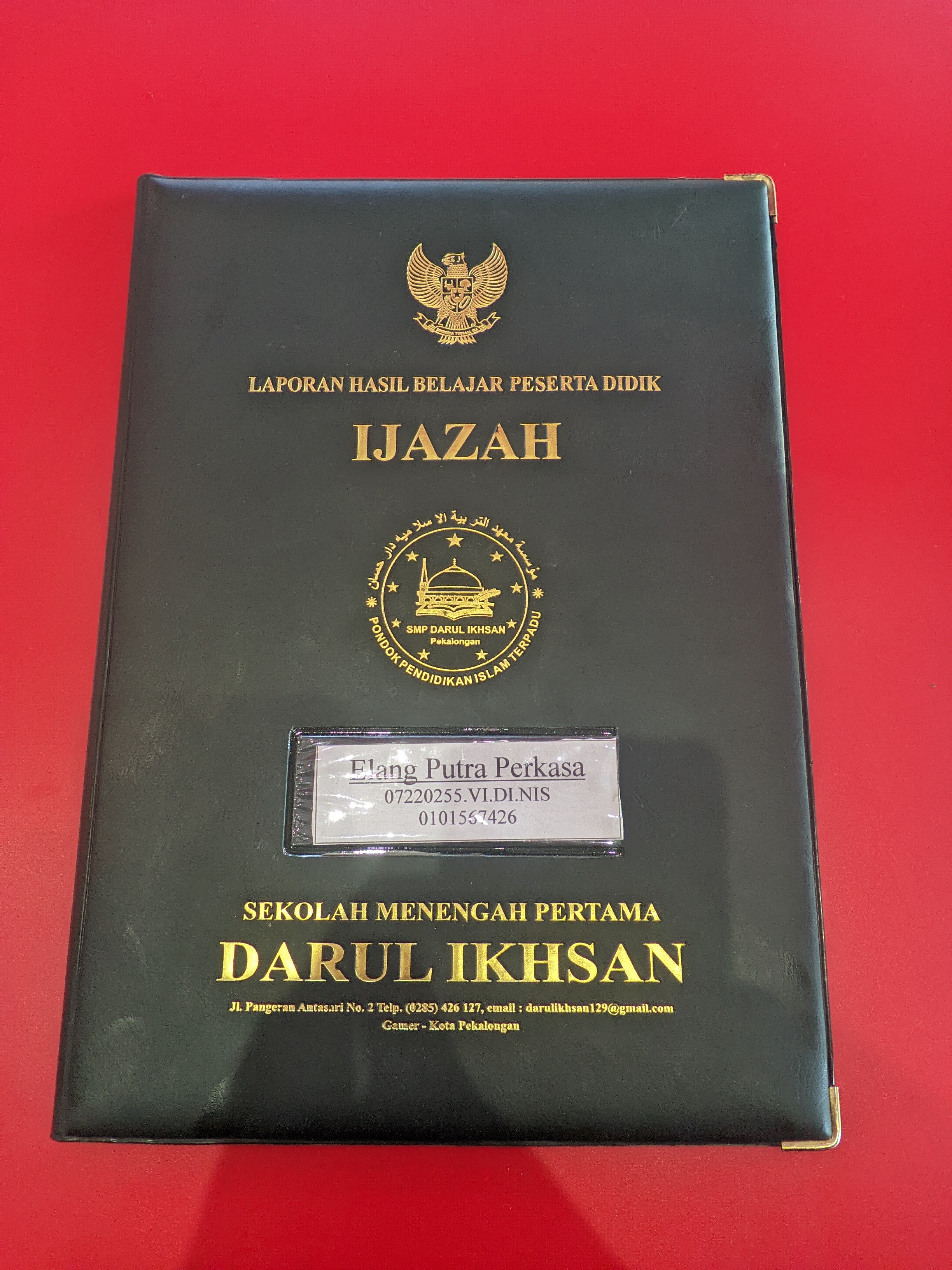 Foto laporan Ijazah SMP atas nama Elang Putra Perkasa (TB0233)