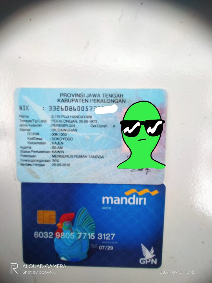 Foto laporan KTP.atm mandiri (TB0305)