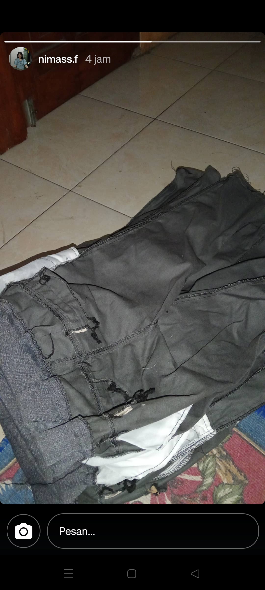 Foto laporan bahan celana (TB0383)