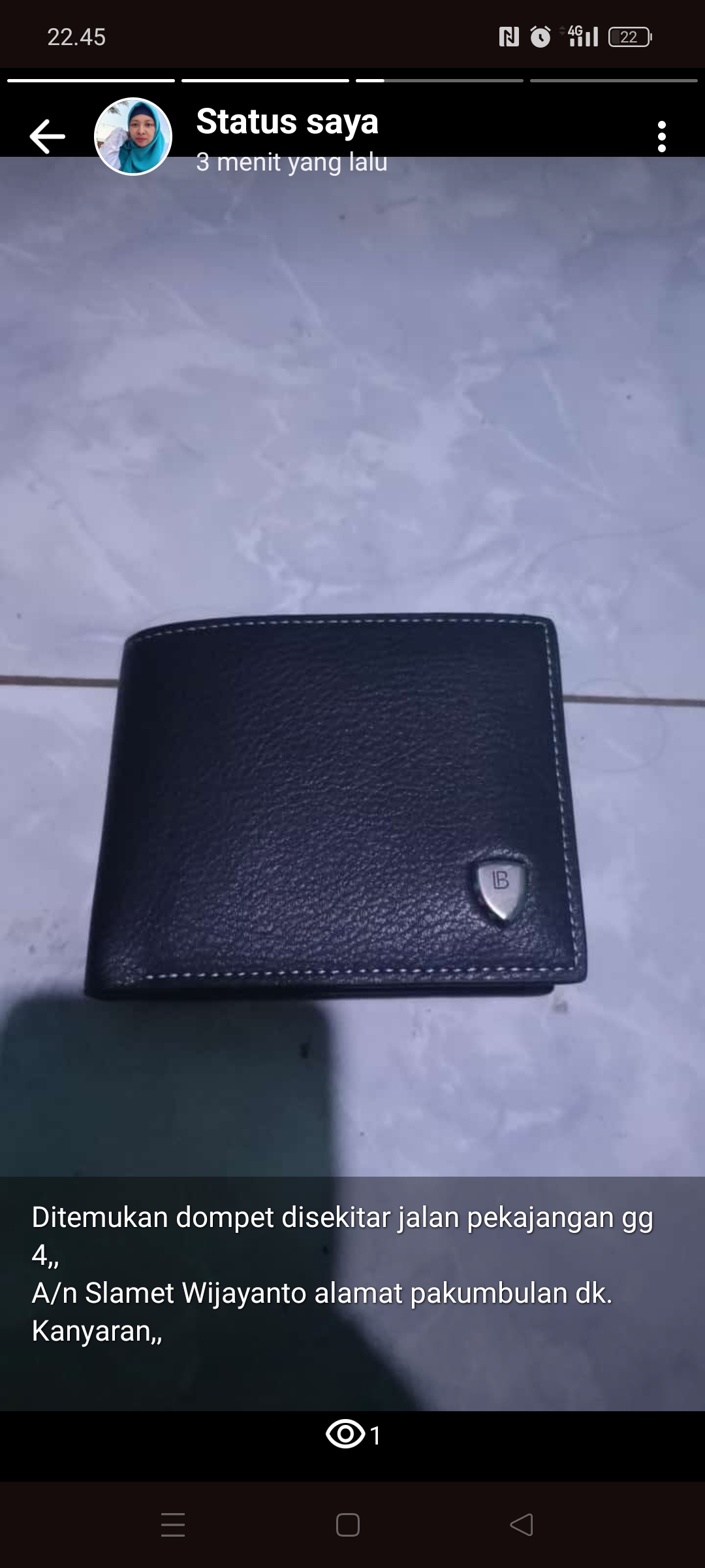 Foto laporan Dompet (TB0419)