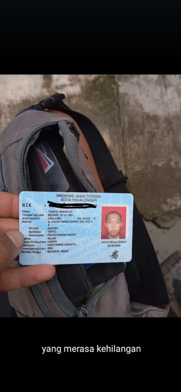 Foto laporan Tas dan seisi2nya termasuk KTP (TB0446)