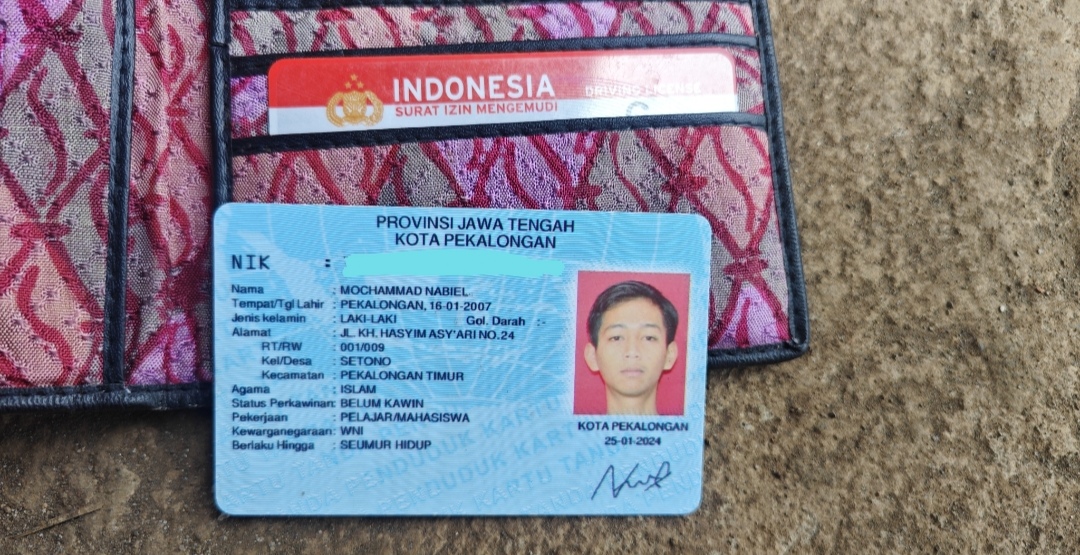 Foto laporan Dompet berisi KTP atas nama Mochammad nabiel, SIM C, sejumlah uang (TB0562)