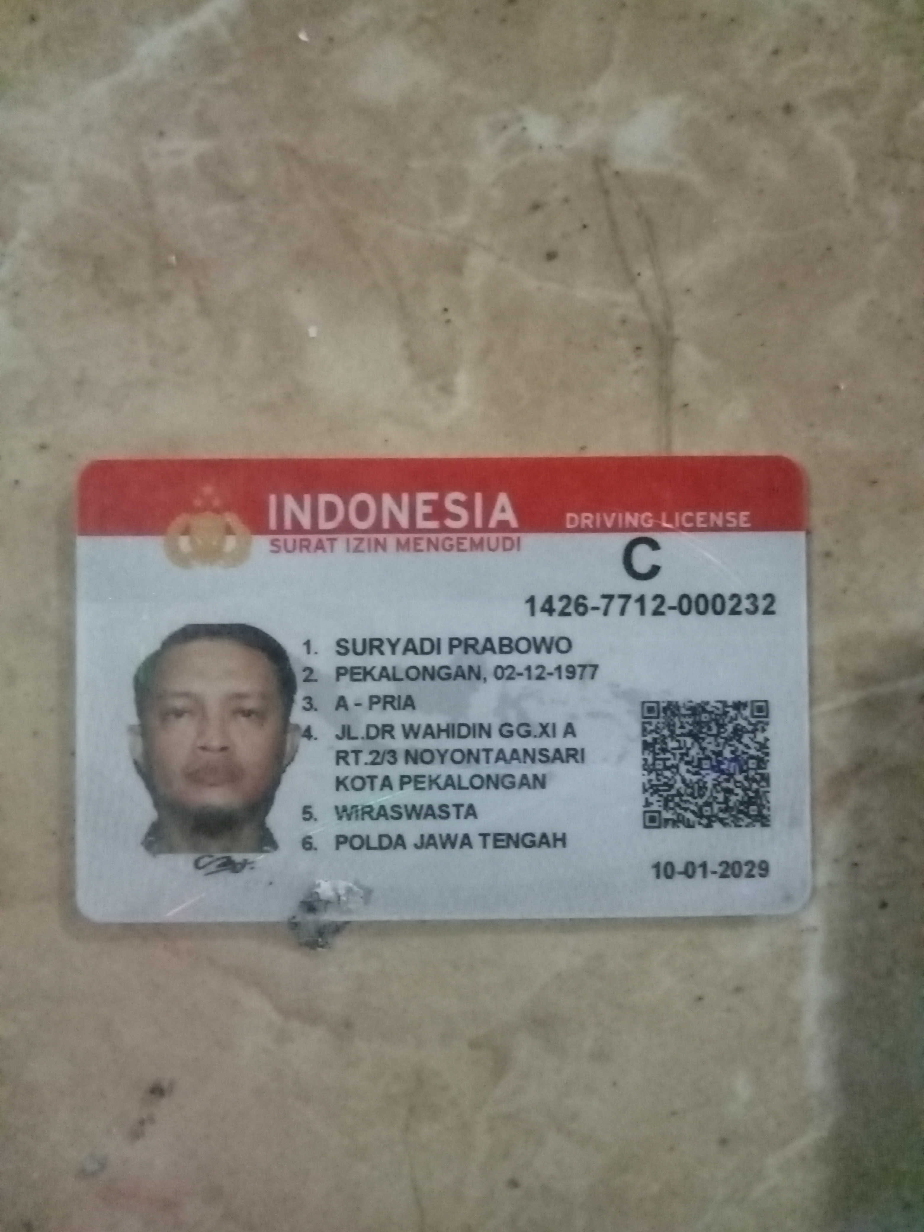 Foto laporan SIM C (TB0622)