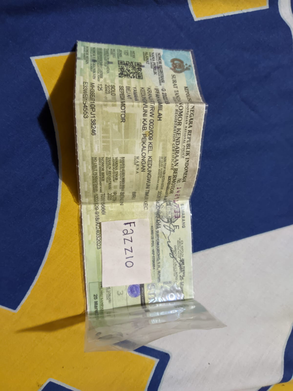 Foto laporan stnk (TB0634)