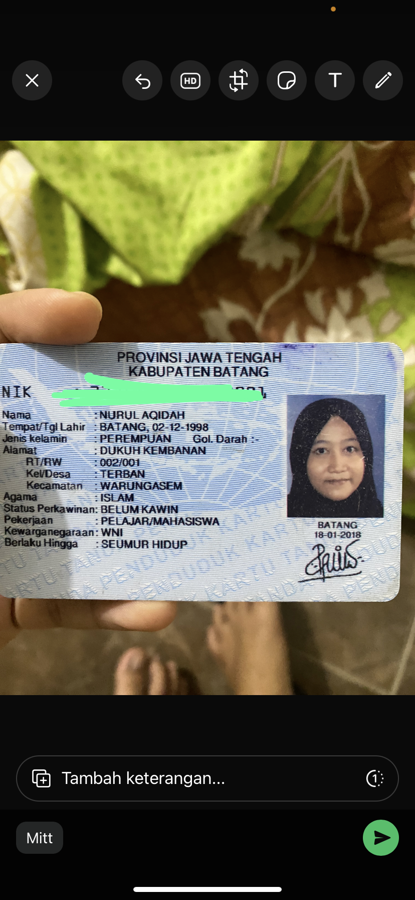 Foto laporan Dompet (TB0659)