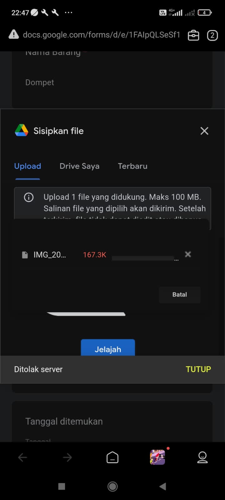 Foto laporan Terimakasih atas informasinya (TB0727)
