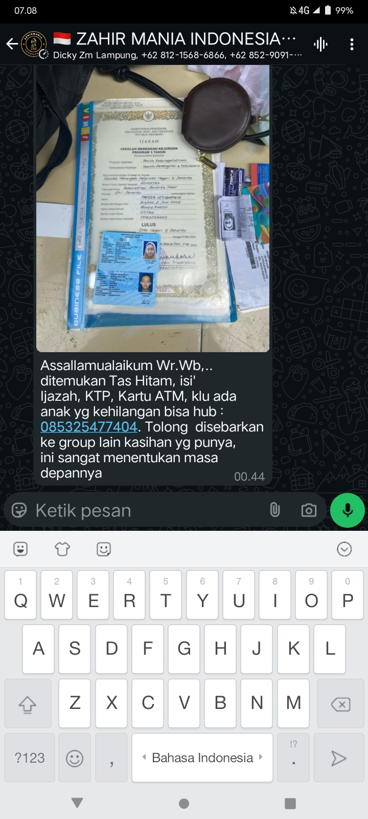 Foto laporan Tas Wanita Hitam (TB0739)