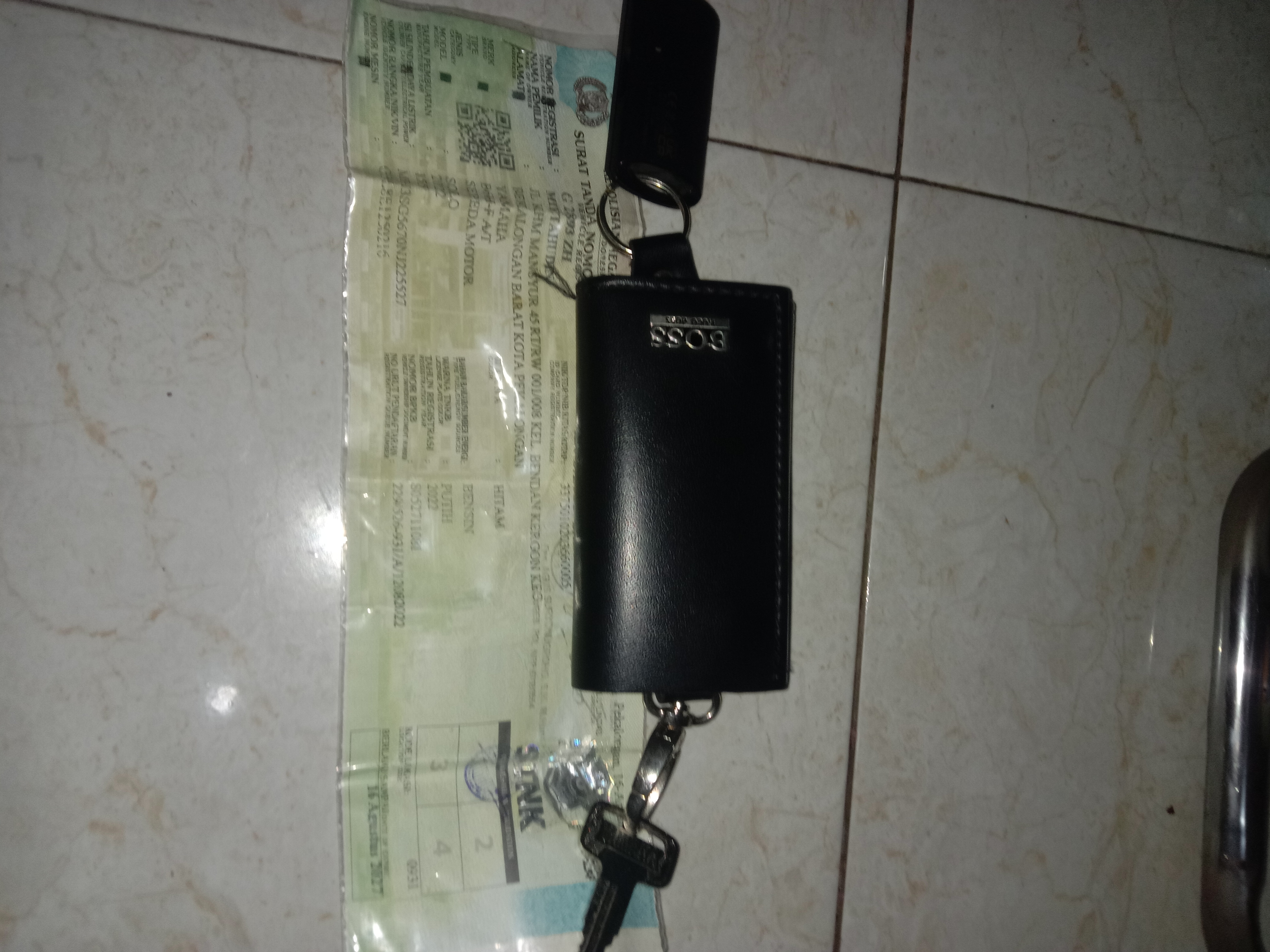 Foto laporan Kunci dan STNK (TB0765)