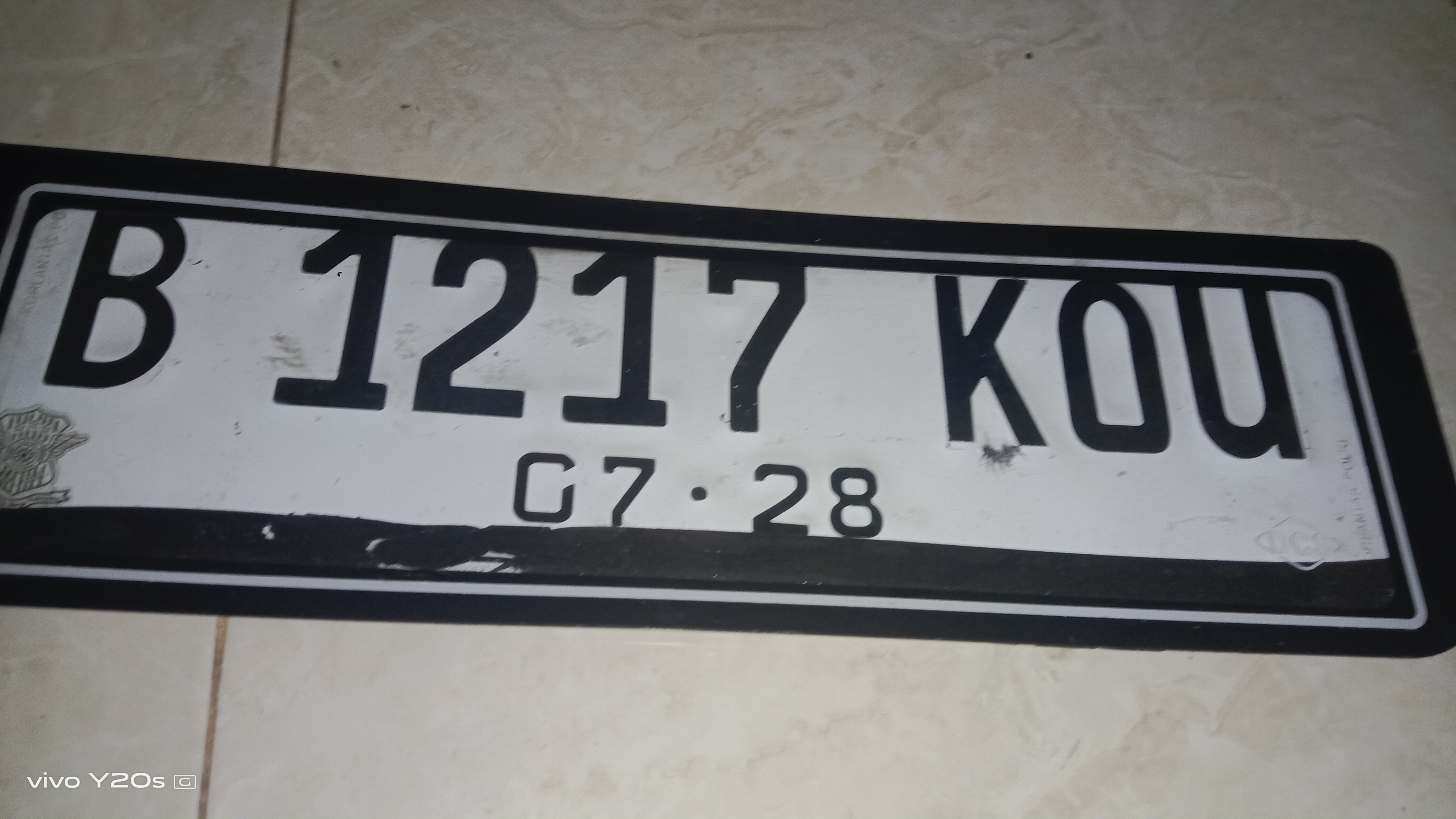 Foto laporan plat mobil (TB0862)