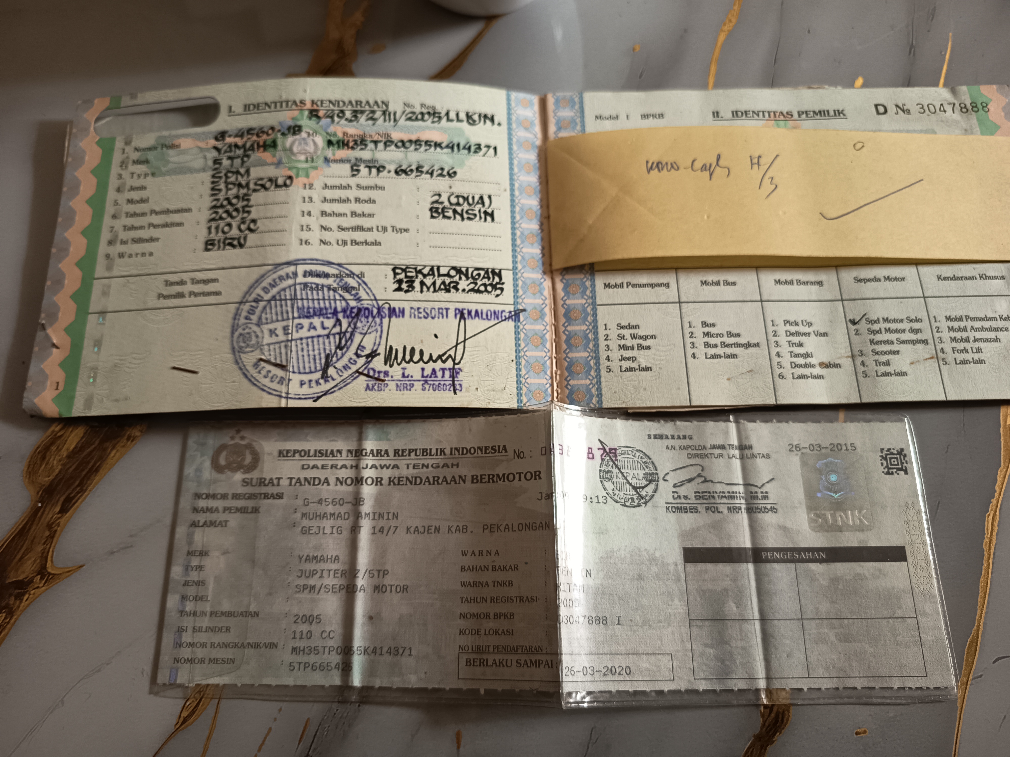 Foto laporan stnk serta bpkb (TB0878)