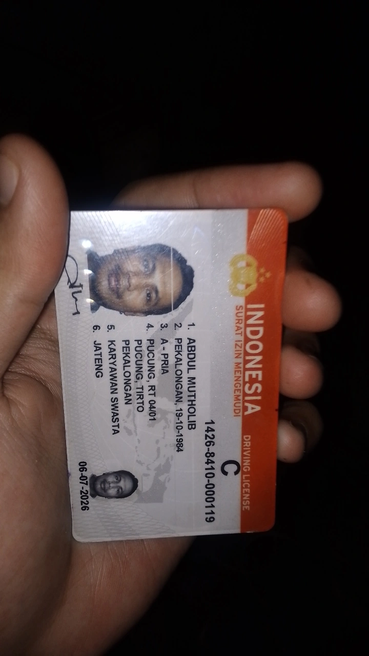 Foto laporan SIM C (Driver Lisence) (TB0899)