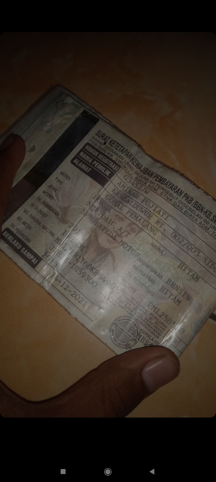 Foto laporan stnk (TB0923)