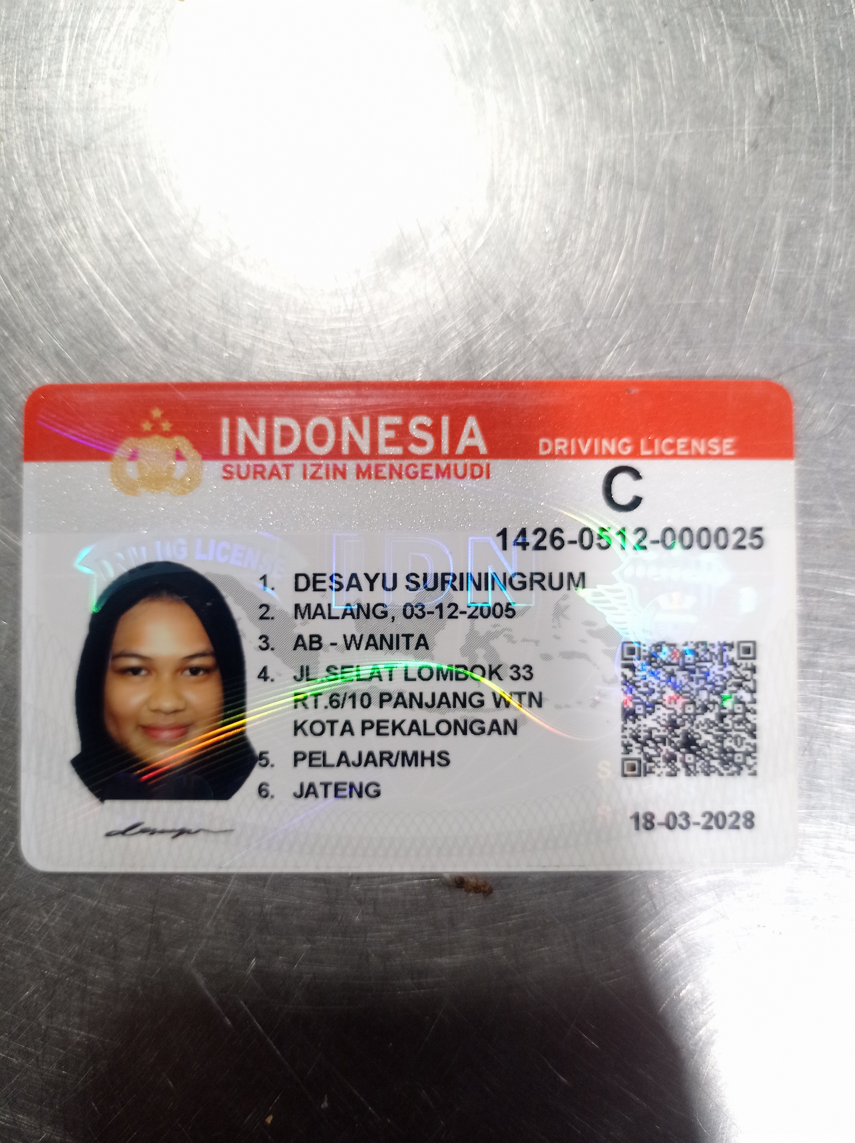Foto laporan Kartu SIM C (TB0970)