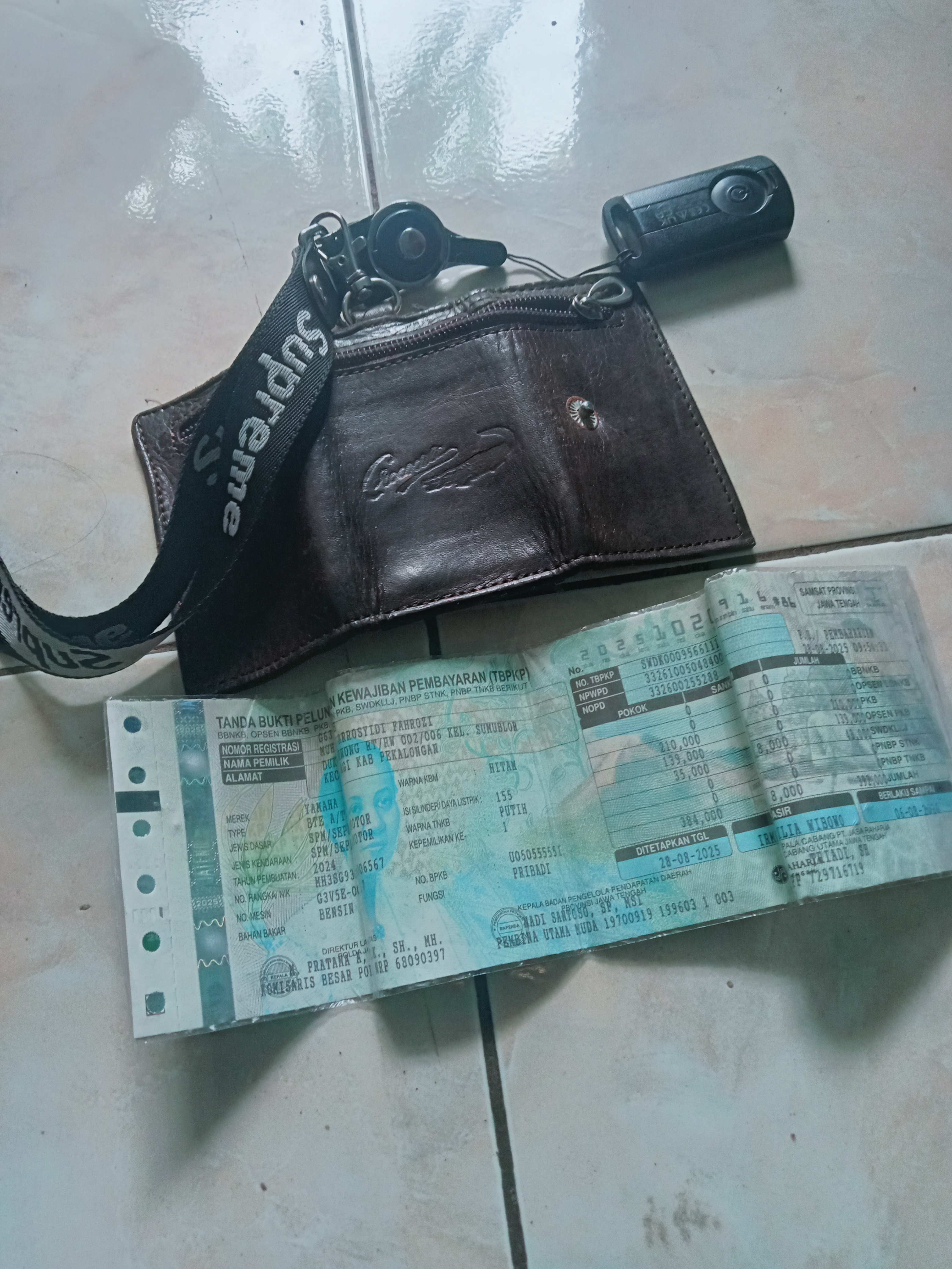 Foto laporan Kontak dan STNK (TB1103)