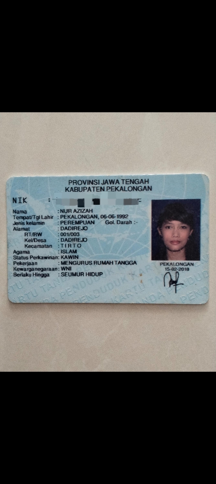 Foto laporan KTP (TB1192)