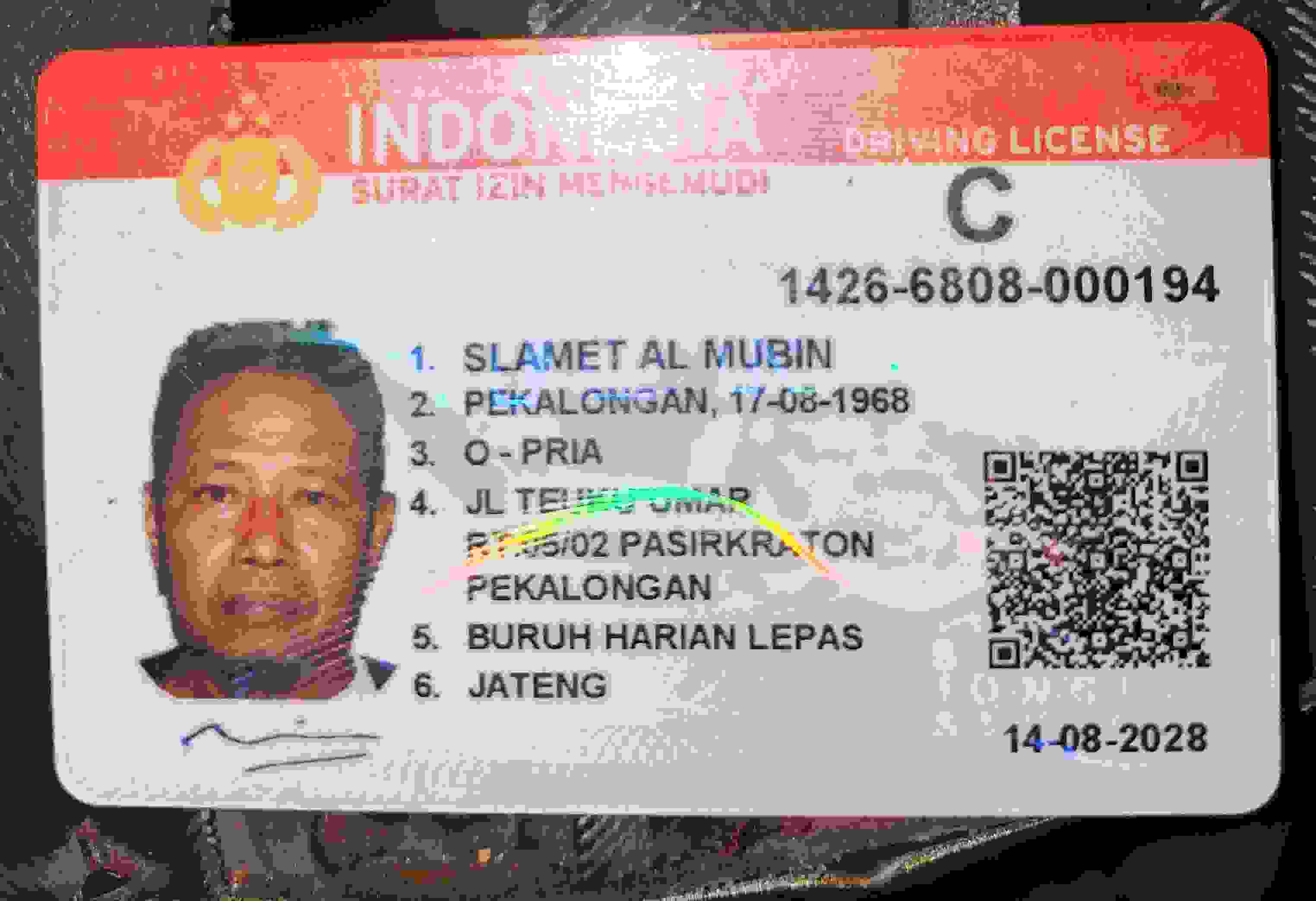 Foto laporan SIM C (TB1197)