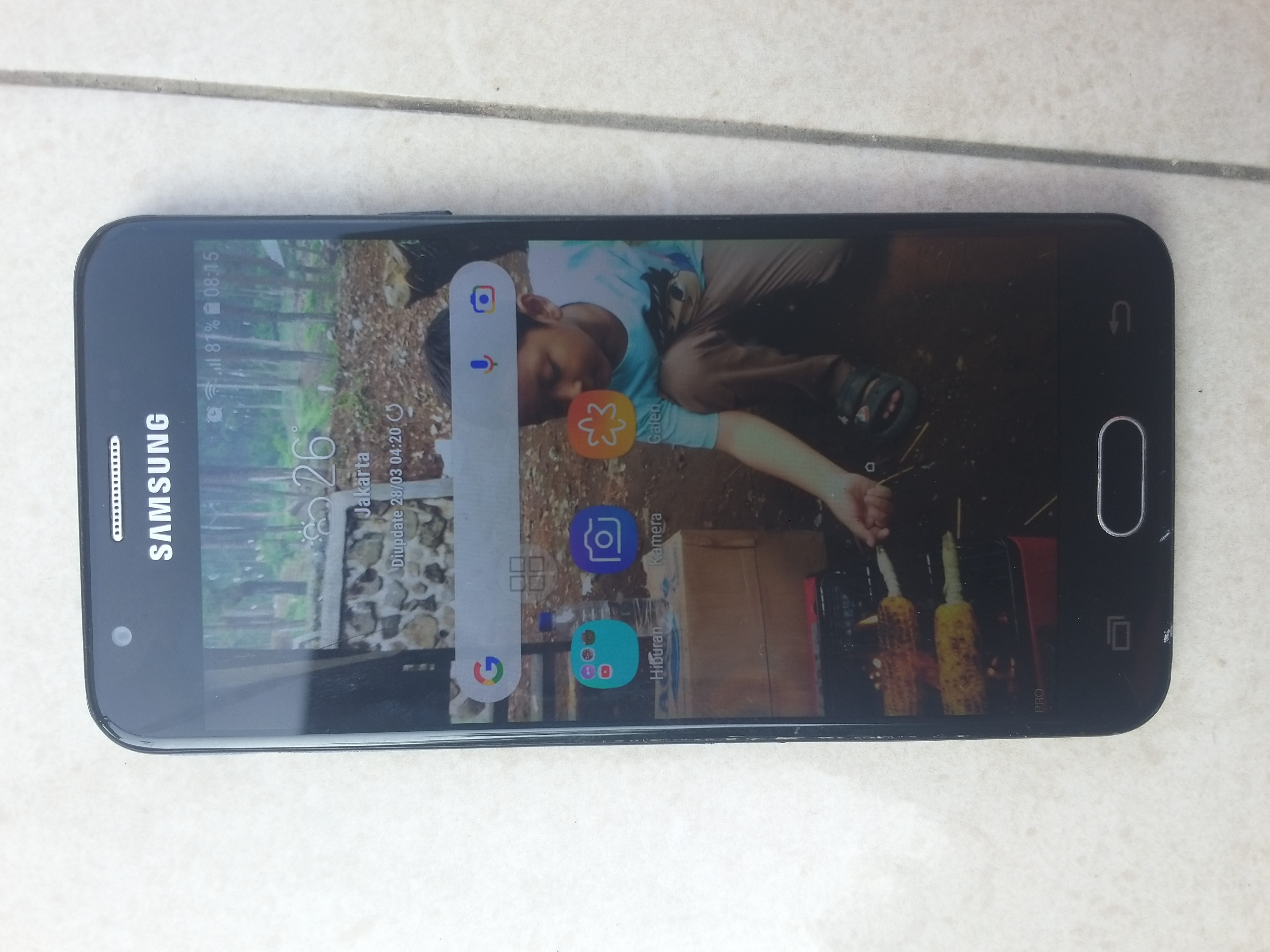 Foto laporan HP Samsung Bermerk Galaxy J5 Prime (TB1360)