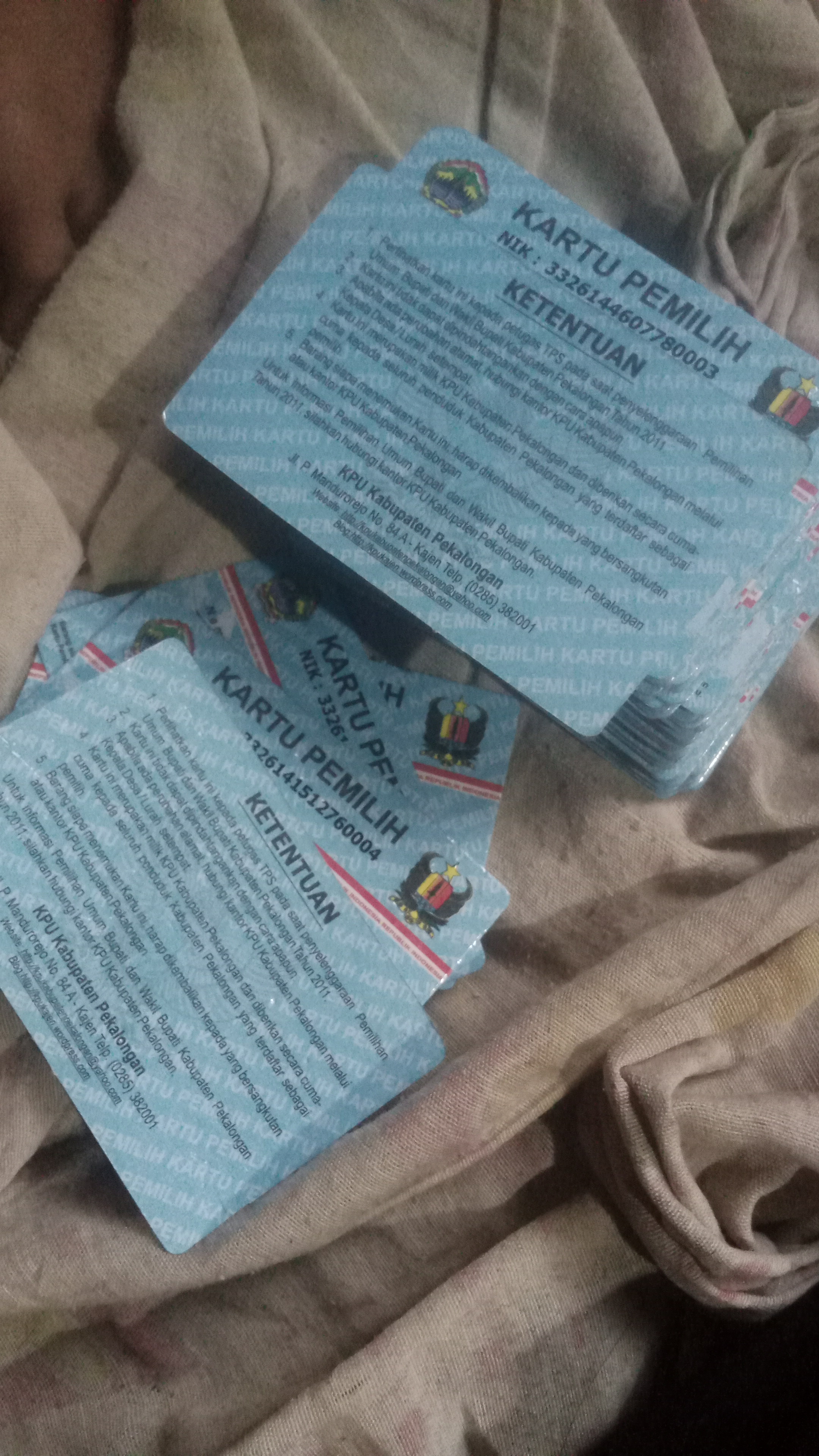 Foto laporan Kartu pemilih (TB1427)